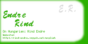 endre rind business card